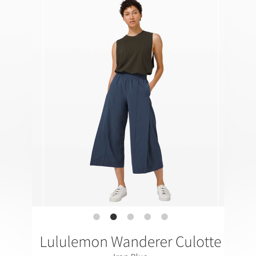Lululemon Wanderer Culotte | size 8 Iron Blue